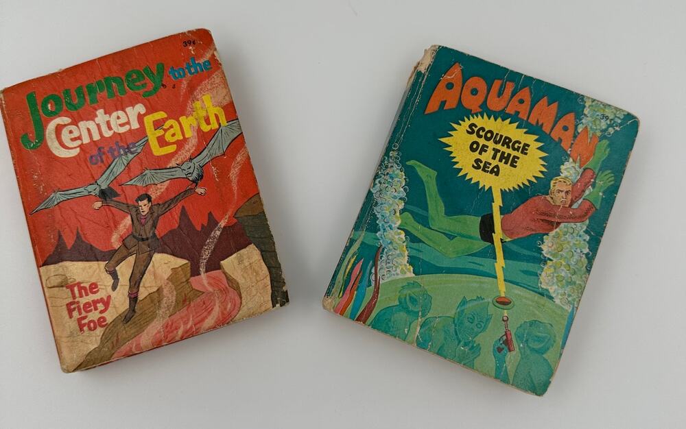 Vintage Big Little Books Lot Aquaman & Journey Center of Earth Whitman